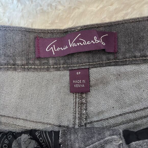 Gloria Vanderbilt Women Amanda Classic Jeans 6P Tapered Slim Gray Rinse Mid Rise - Picture 4 of 7